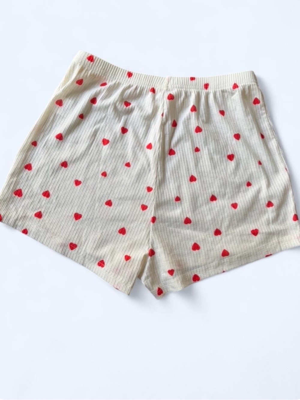 Heart Print Ribbed Cami & Shorts Set - Picture 4 of 5